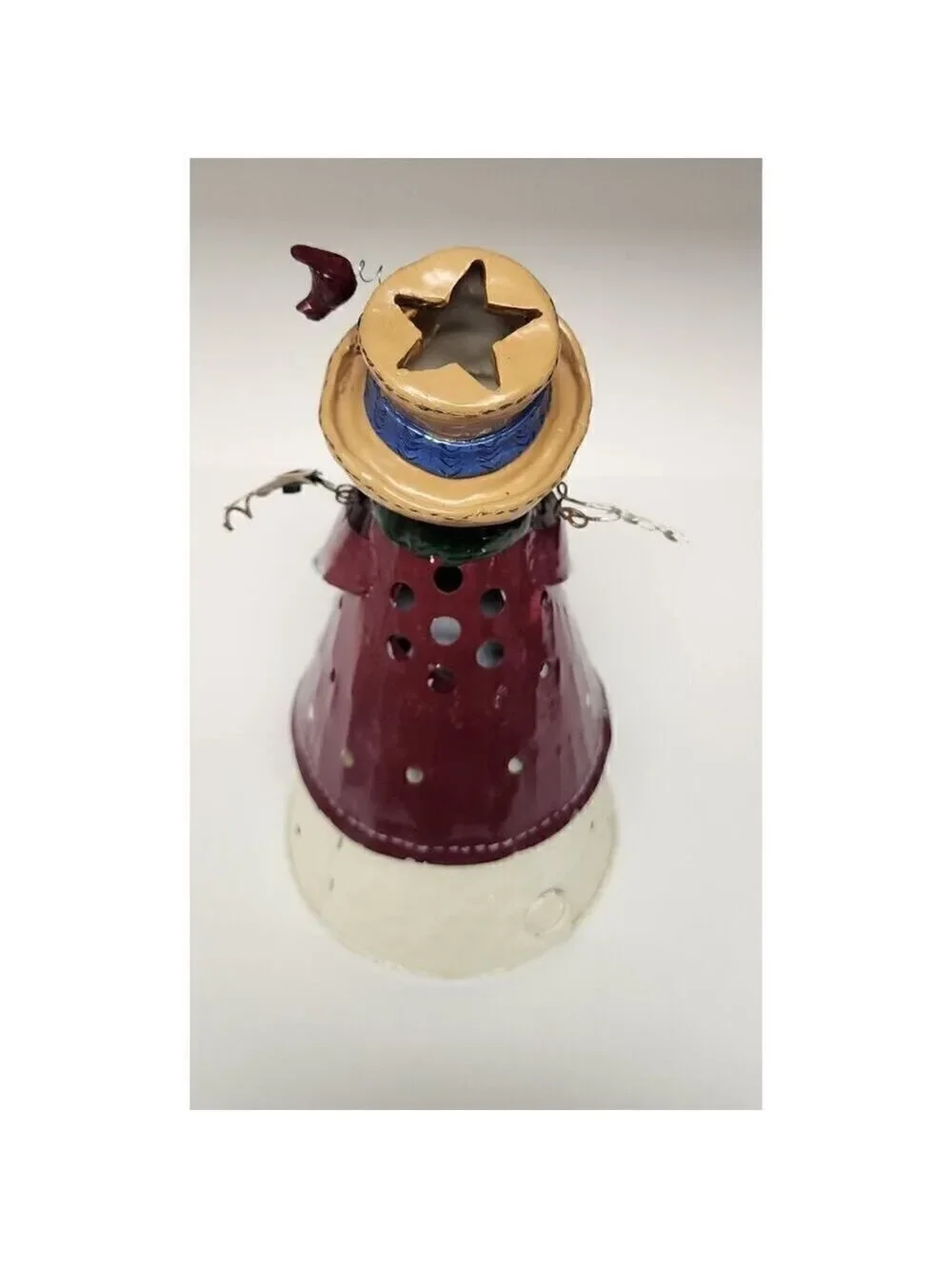 Metal Tealight Tall Snowman/ Variations Ceramic Tea Light Candle Holder